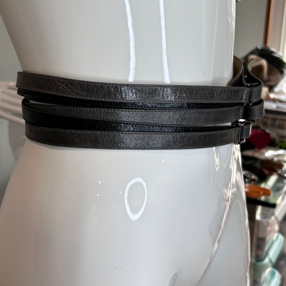 Marc Cain Leather Triple Strap Wide Waist Cincher - Picture 5 of 14